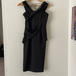 Tea & Cup off the shoulder semi-formal dress